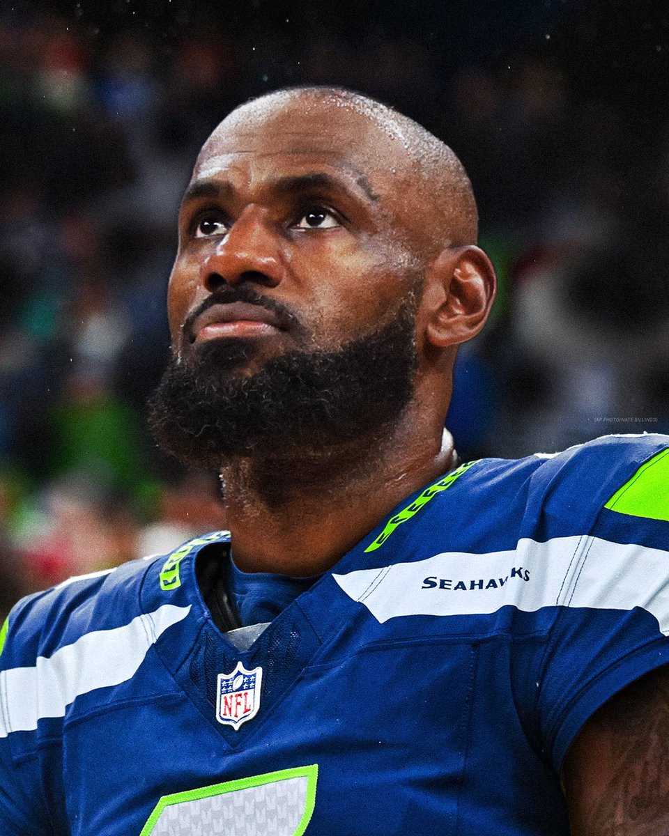Seahawks's tweet photo. This just in 👀 @KingJames https://t.co/9XBUt0cf3c