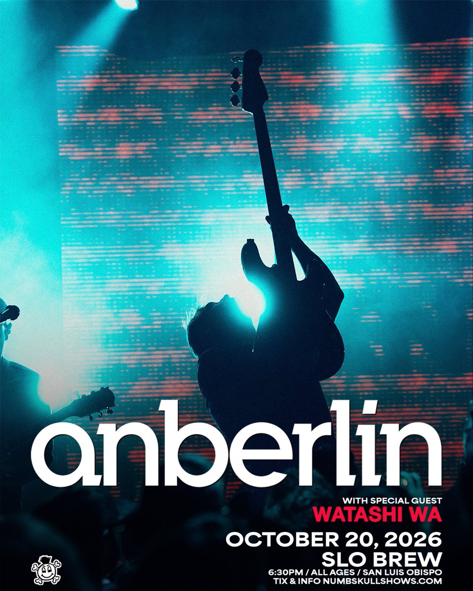 NumbskullShows's tweet photo. Just announced!
ANBERLIN, Watashi Wa October 20 @slobrew All Ages. Tix onsale 7/2 10am at https://t.co/tBLqU6j7YQ https://t.co/PHTXj7N9qS