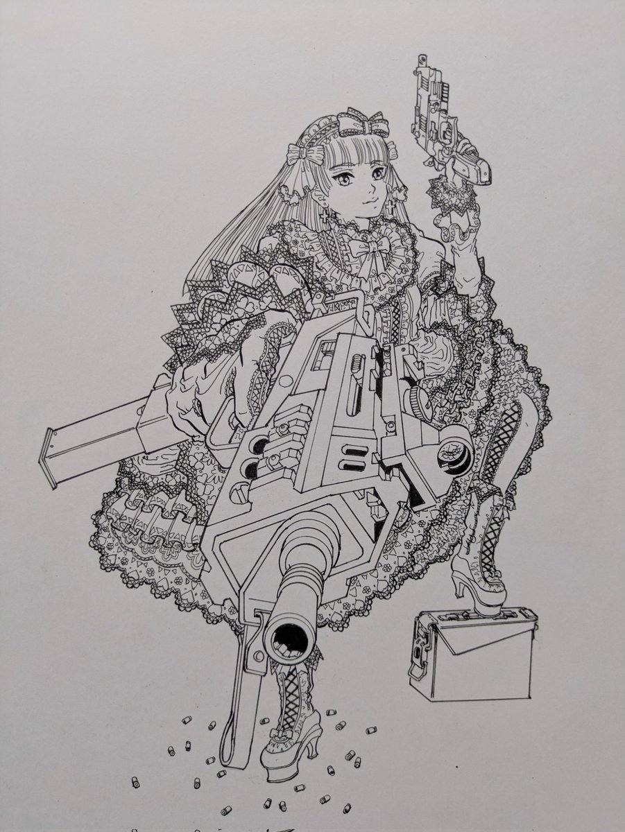 アナログイラスト #オリジナルイラスト 度々スミマセン。 17枚目にして