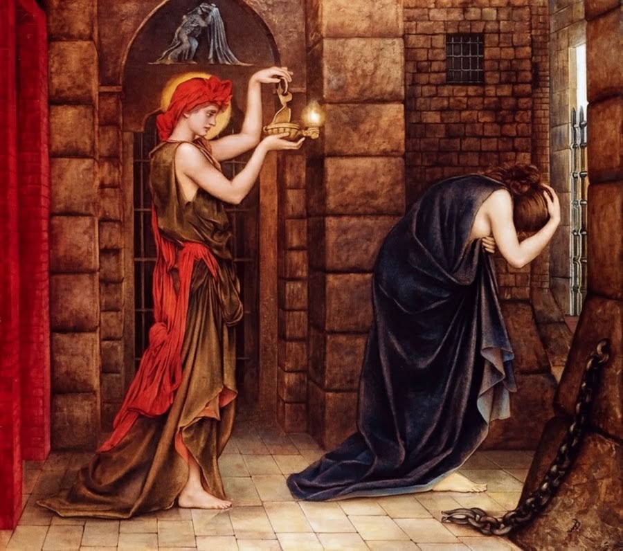 ninaslostnfound's tweet photo. "O sweet To-morrow! -
   After to-day
   There will away
This sense of sorrow.
Then let us borrow
Hope, for a gleaming
Soon will be streaming,
   Dimmed by no gray -
   No gray!

Doff the black token,
   Don the red shoon,
   Right and retune
Viol-strings broken;
To-morrow shines soon -
   Shines soon!"
 
Thomas Hardy, from 'Song Of Hope'

🖌️ Evelyn De Morgan, "Hope in a Prison of Despair" (1887; oil on wood)