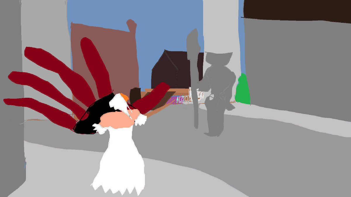 bluelanebox's tweet photo. I just got hit by the stupidest most bullshit bebop hook and I dont have it clipped so heres my artistic recreation of the moment before disaster https://t.co/6QCU5lyJun