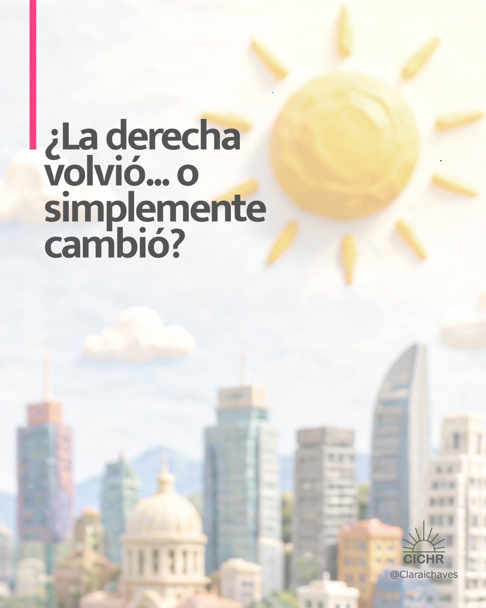 Claraichaves's tweet photo. La  derecha en América Latina ya no responde a un solo modelo. Ha cambiado  su discurso, ampliado sus alianzas y adaptado sus estrategias para  responder a nuevas demandas sociales. ¿Qué  explica su crecimiento? ¿Qué  desafíos enfrenta al gobernar? 
https://t.co/aOovknSLSx https://t.co/0rwA4PvbkS
