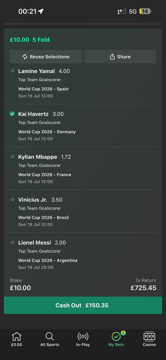 ChickenChoker17's tweet photo. Has to be a joke? Put this on at the start of the World Cup and your changing my return half way through?🤣🤣definitely not legal when I’ve already placed the bet  @bet365 @bet365help https://t.co/vVgO0tyrId