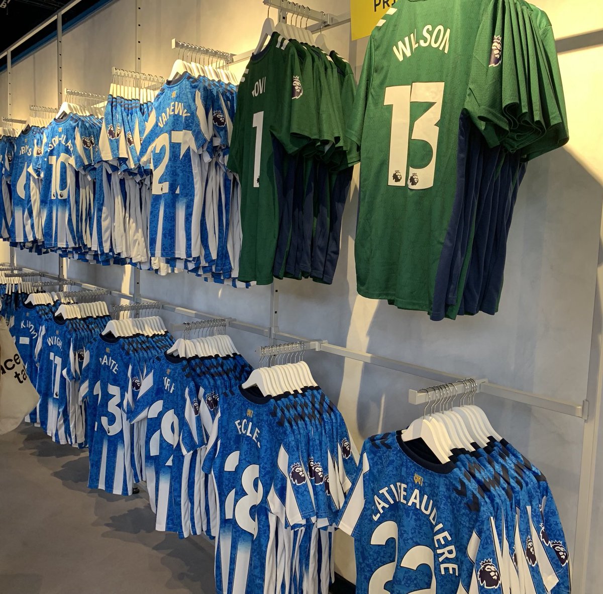RobGurneyOnAir's tweet photo. #PUSB🩵Jack Rudoni helping out with shirt sales..😂 plus a re-creation of EMC’s goal at Stoke.. honestly folks you’ll love it.. big, big step change imo.. https://t.co/MVOjiSZ3fK