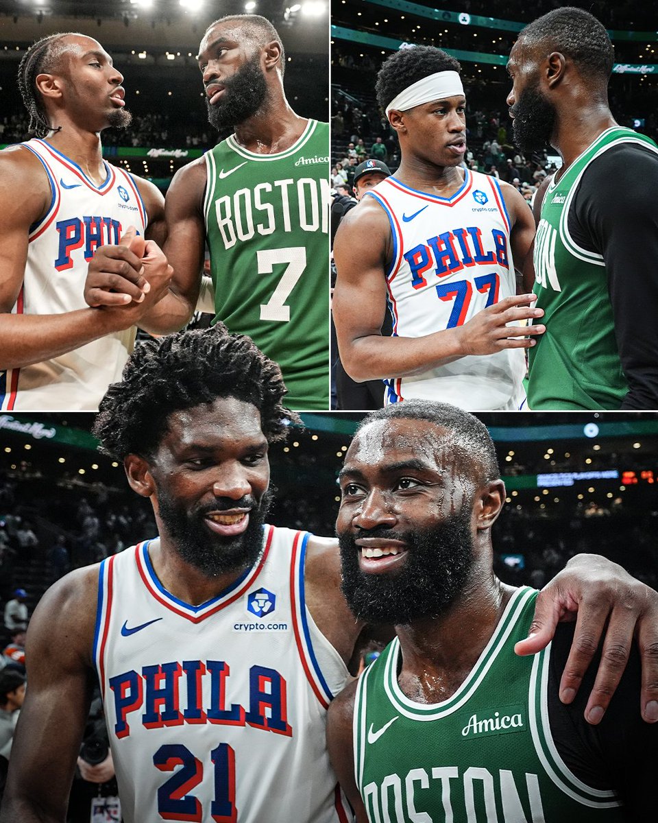 SportsCenter's tweet photo. Jaylen Brown, you are a Sixer 😲

How quick the NBA landscape can change in a matter of months 😳 https://t.co/mN26lGsune