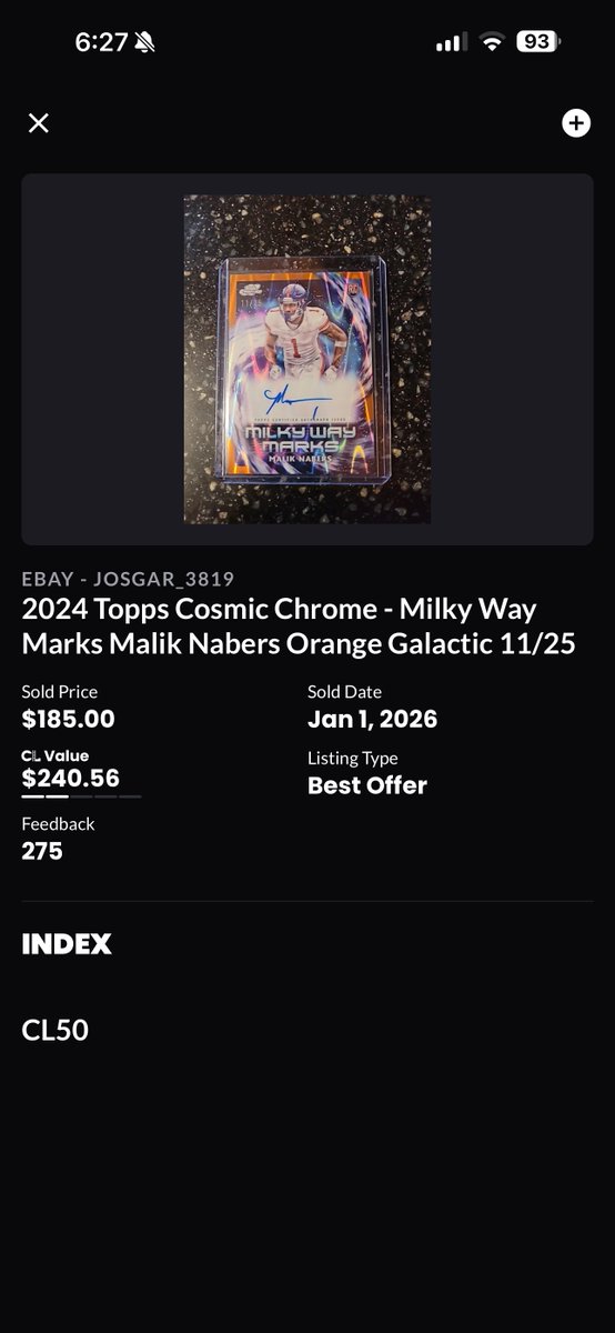 SenorFluffy33's tweet photo. Malik Nabers Orange Milky Way /25

$200 https://t.co/Vezr0n7I4S