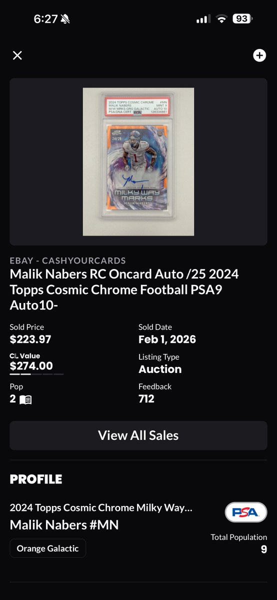 SenorFluffy33's tweet photo. Malik Nabers Orange Milky Way /25

$200 https://t.co/Vezr0n7I4S