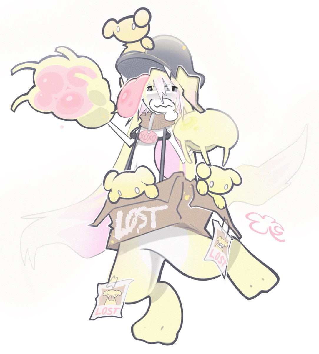3x7equals's tweet photo. Lost pup design for sale on my toyhouse , link in bio. #oc #ocart https://t.co/1aWulzM1Cu