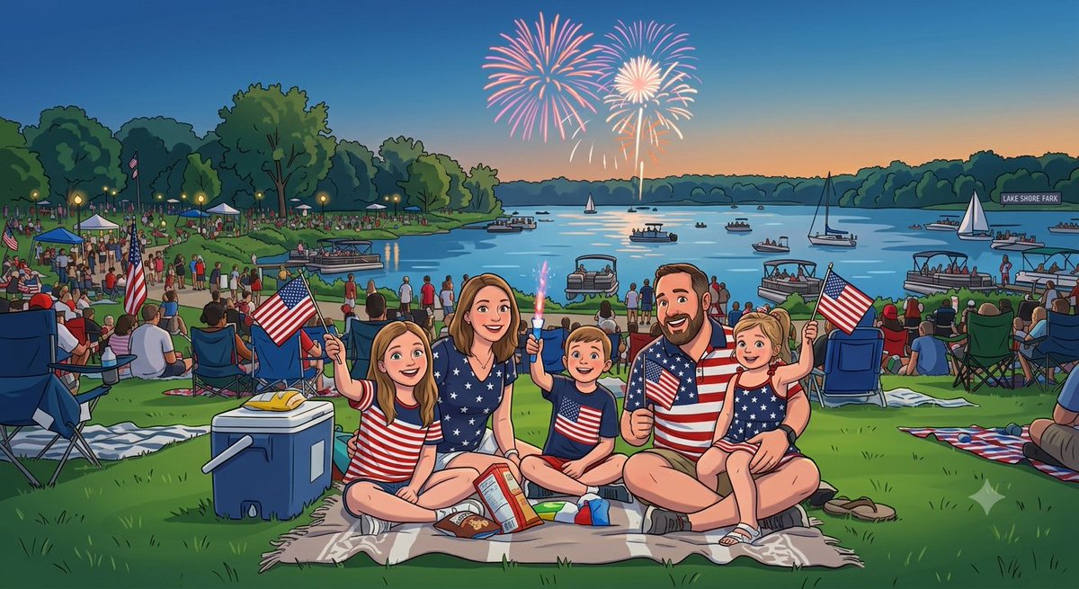 VisitLakeCounty's tweet photo. 🎆🇺🇸 Happy Fourth of July from Visit Lake County! Wishing all of our followers a safe, joyful and memorable Independence Day as America celebrates 250 incredible years! 🌟 #LetsGoLakeCounty
https://t.co/FhBMx3rFCl https://t.co/0pWIsSiX0y