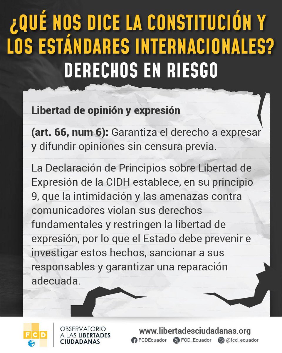 FCD_Ecuador's tweet photo. El periodista Gonzalo Piña denunció haber recibido amenazas e intimidaciones luego de difundir una investigación periodística relacionada con el asambleísta Jorge Guevara.

Conoce más aquí: https://t.co/Tt6zo0HSd5 https://t.co/gRAkK1VUIG