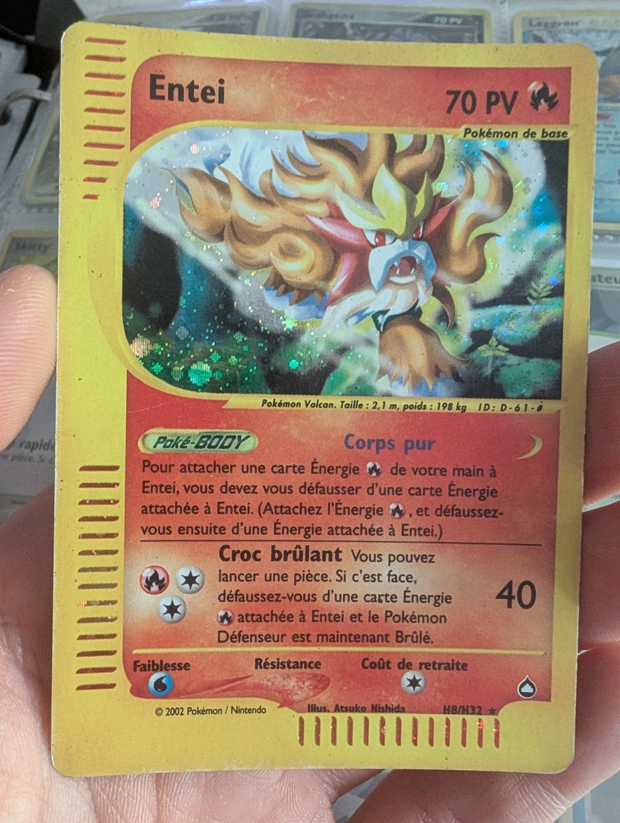 PibouTCG's tweet photo. Un jour une carte Pokémon #19

Entei Aquapolis, qu'elle est belle cette carte 🥰 https://t.co/UbOzPCOOvs