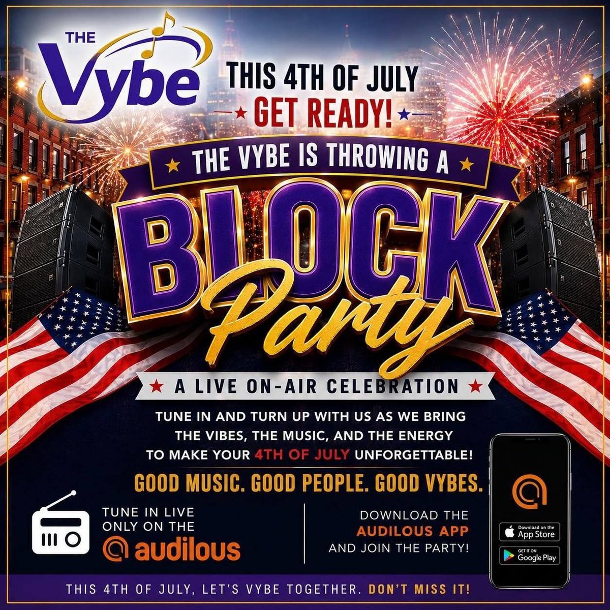 LisaLondonShow's tweet photo. This 4th of July it’s going down…the hottest party on the internet! Join Ms.Chick, Phoenix,Will Fraser and Te Cora  this Saturday beginning at 8:00am and party till the wheels the fall off!! We are THE VYBE! https://t.co/bM4wL6EfzG https://t.co/Yoi3meYLTf