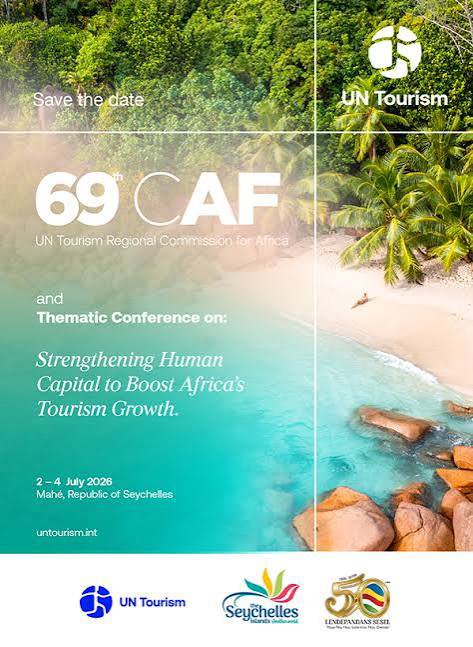 AitecWorld's tweet photo. We are pleased to present our National Rep. for Seychelles, Mr. Mervin Cedras as he representes AITEC World at the  69th UN Tourisn Regional Commission for Africa (CAF) taking place from 2nd to 4th July, 2026 in Victoria, Mahe, Seychelles. https://t.co/SMNM16wJcv