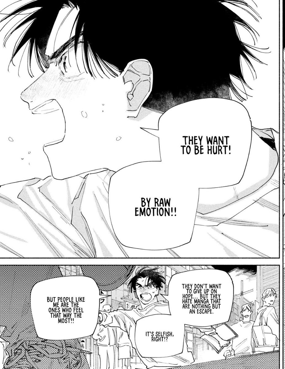 Mahzzer's tweet photo. A year later and Im not over how overshadowed Manga Lover is, Great manga on the industry and every chapter is so packed with emotions that it always has me glued to my screen, if you want a series covers a similar topic to bakuman but with way more substance IMO, do read it https://t.co/TczhQfLQHT