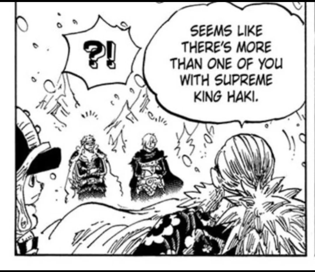 foolishmagici4n's tweet photo. @muginokaizoku The discussion was about who Gaban was referring to in this panel, not whether Sanji has Conqueror's.

I've been on that agenda since we knew underlings could have it, wtf do you think I kept telling you to check my feed? Why would I be in denial over my guy having that power? https://t.co/D8Z7odEDGd