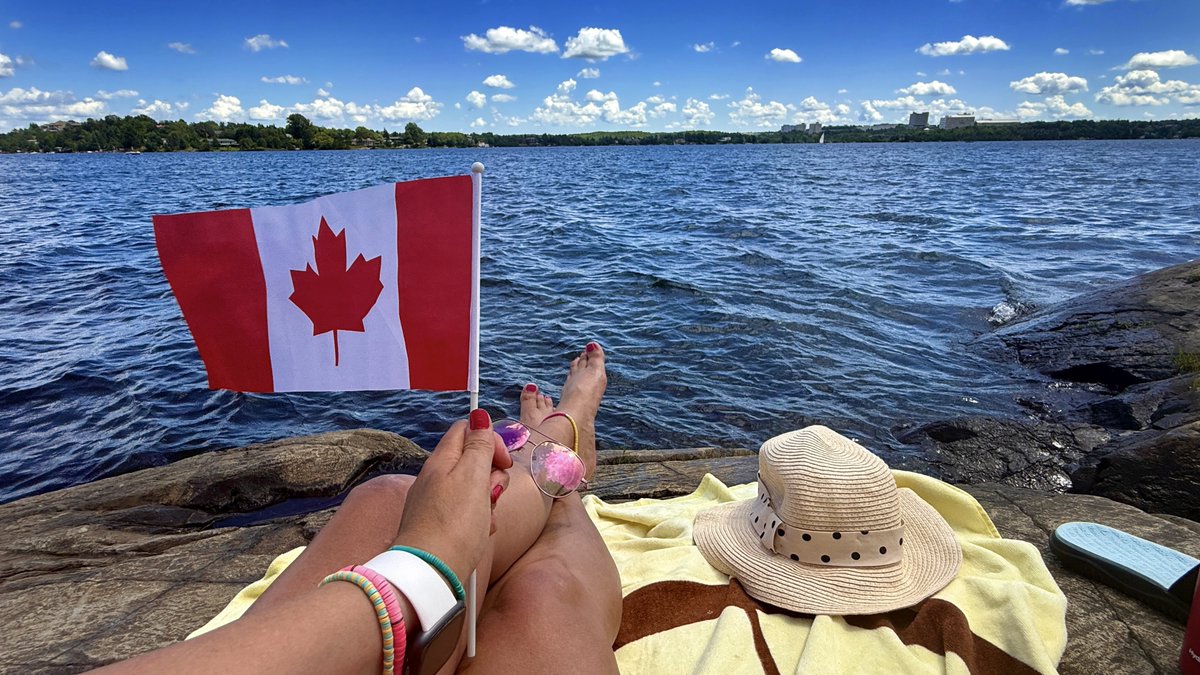 HeyItsMeMissJT's tweet photo. Canada, coming in HOT. Seriously. Simmer down. #CanadaDay #Heatwave #FeelingHOTHOTHOT #Summer2026 #MadeInCanada #HelloJuly #GoWithTheH2O #KeepHydrated 😝🔥🇨🇦🥵🍁🦫🌊💦 https://t.co/J721lj0zDb