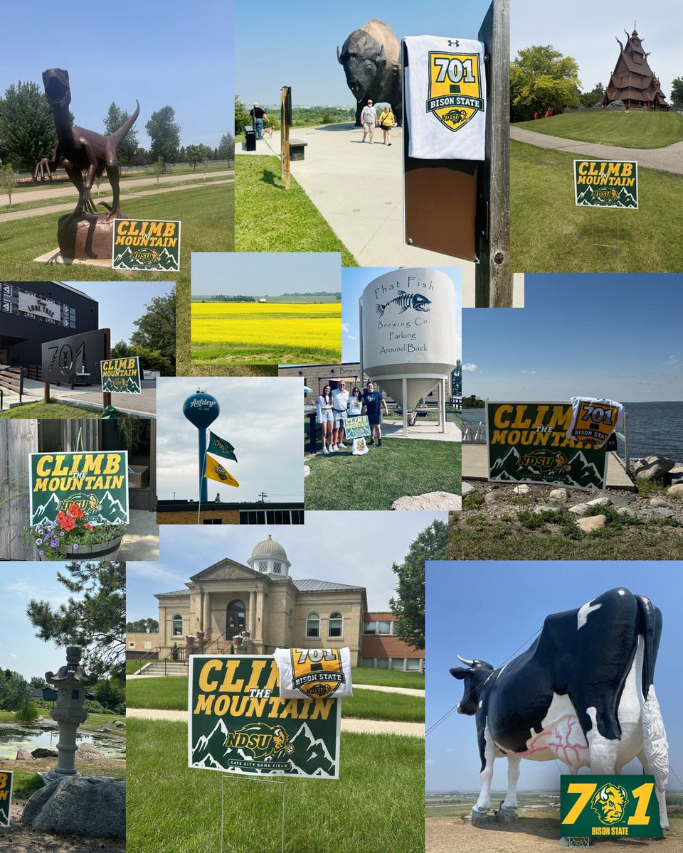 NDSUathletics's tweet photo. The best part of 701 Day was traveling around and visiting a few places that make our state special! We couldn't be happier to call North Dakota and the 701 our home!

Happy 701 Day, Bison Nation! https://t.co/Fz7kjQbo6a