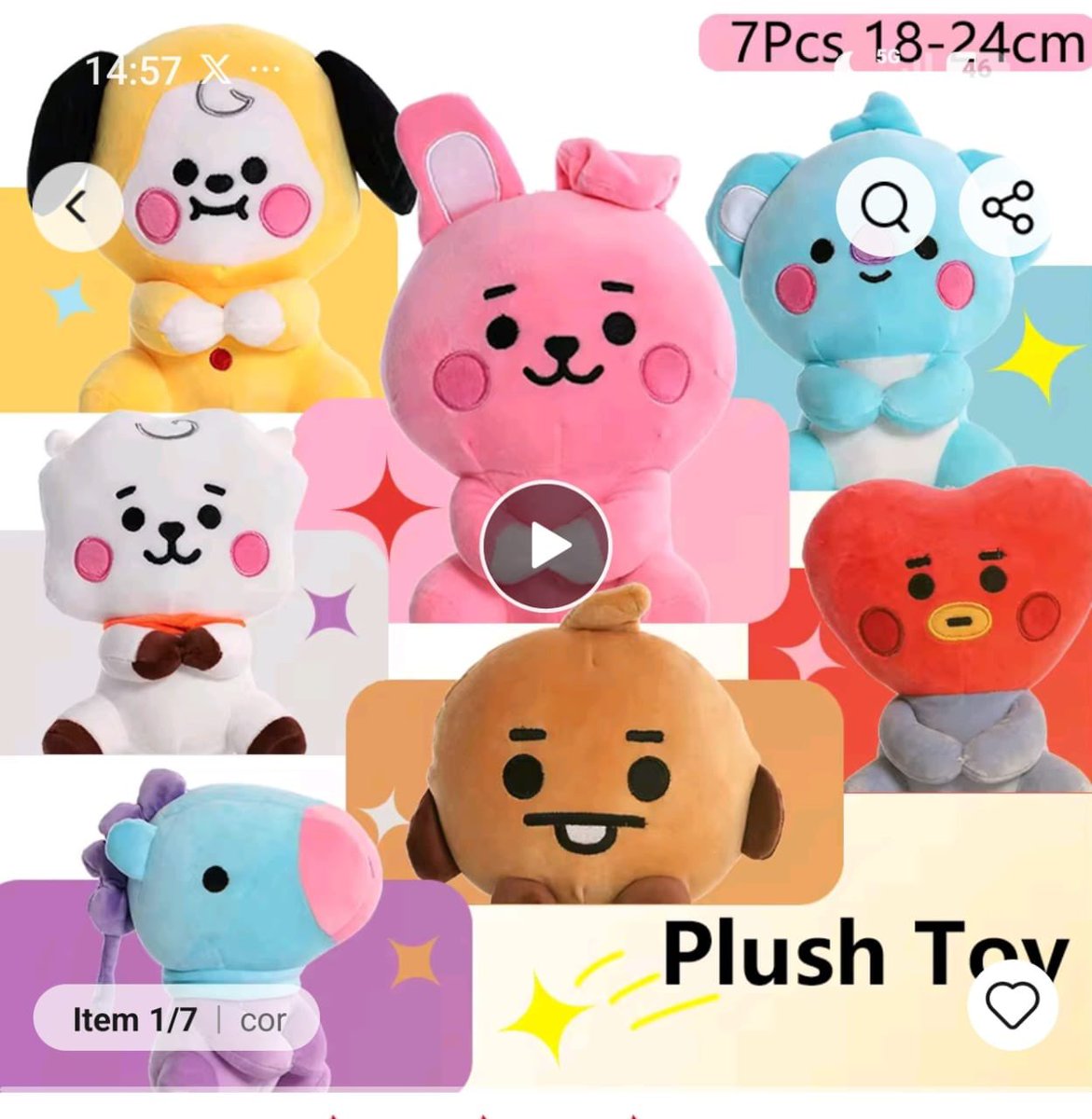 xiaootz's tweet photo. Compra em Grupo 
BT21 GRANDE 18/24 CM

Se atentem na hora de selecionar os tamanhos pq tem chaveiro tbm. So escolher o modelo e o tamanho desejado. Escolher o BIG

- 2 VAGAS 

https://t.co/6cuNEONih0 https://t.co/9oYbUFkwM7