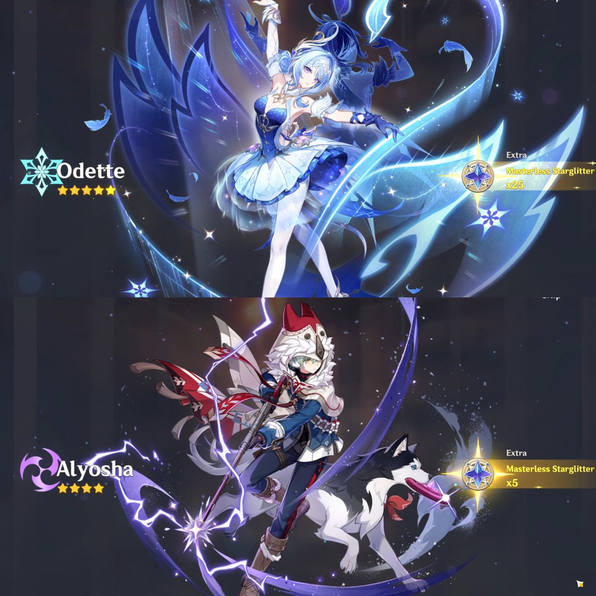 GenshinUniverse's tweet photo. Odette &amp; Alyosha in their gacha animations

Via kazusa 

#GenshinImpact https://t.co/Zf7WeY9b5z