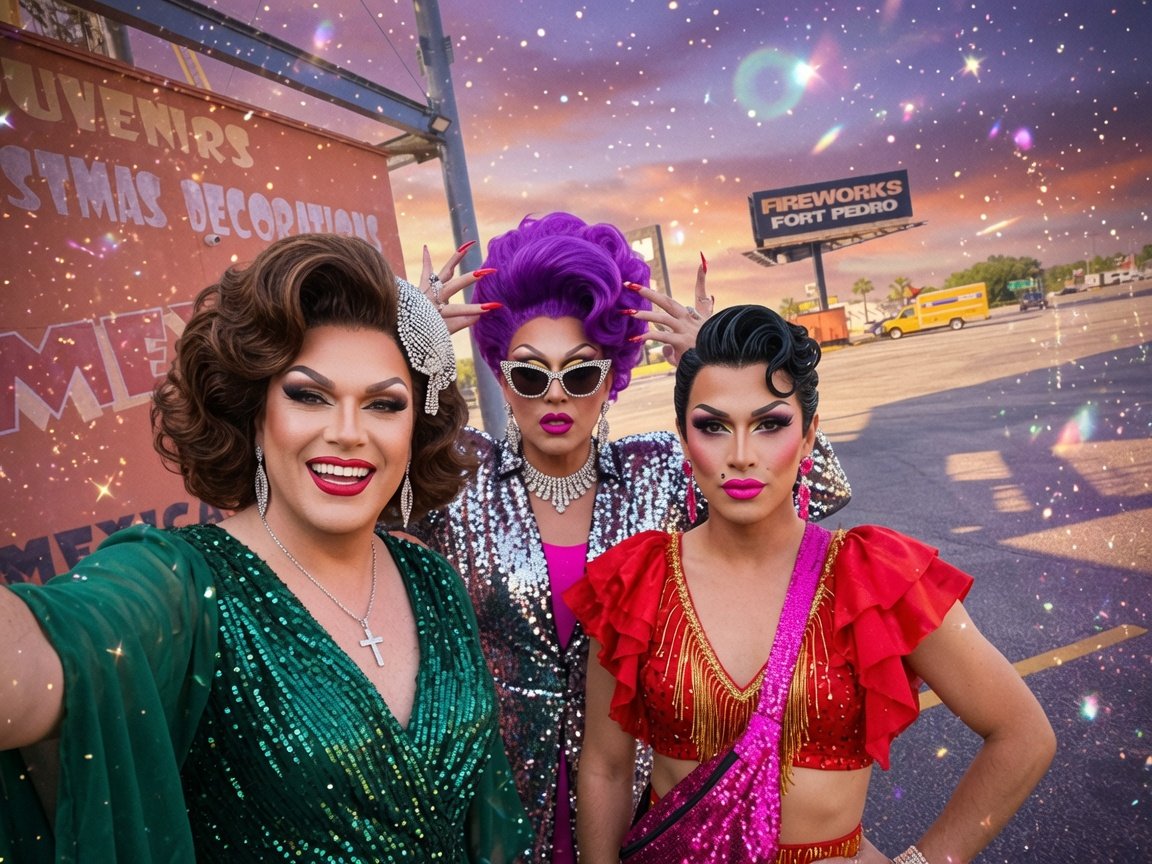 Carnel1L's tweet photo. @Drunk3po All I see is the sequel of the movie Too Wong Foo https://t.co/c68QJpipKo