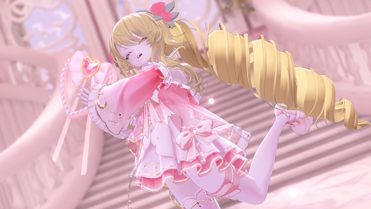 kinanyan's tweet photo. おはよー☀

魔法少女きーな(ピンク)！🩷✨️

#ナナセノワール3D  #VRChat https://t.co/nuVGWKcysP