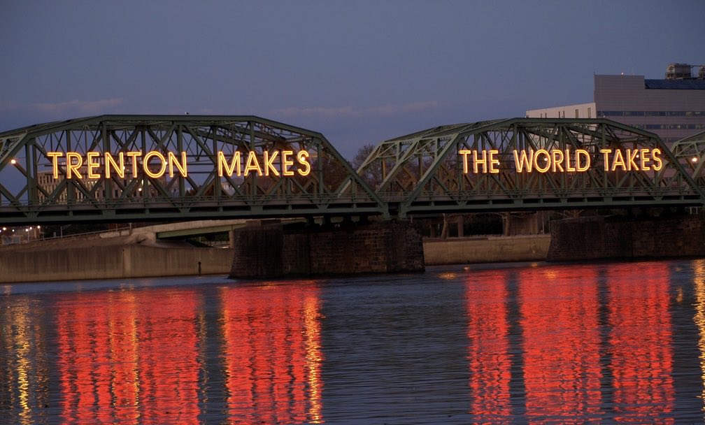 AlexSauickie's tweet photo. It’s official: after Trenton passed a record-breaking $60.7B budget, the “Trenton Makes” bridge has been renamed the Trenton Takes bridge.

Because that’s what this budget does — takes more from taxpayers while making NJ less affordable.

Enough.
#FightingForYou #TrentonTakes https://t.co/WxvcBdTgCp