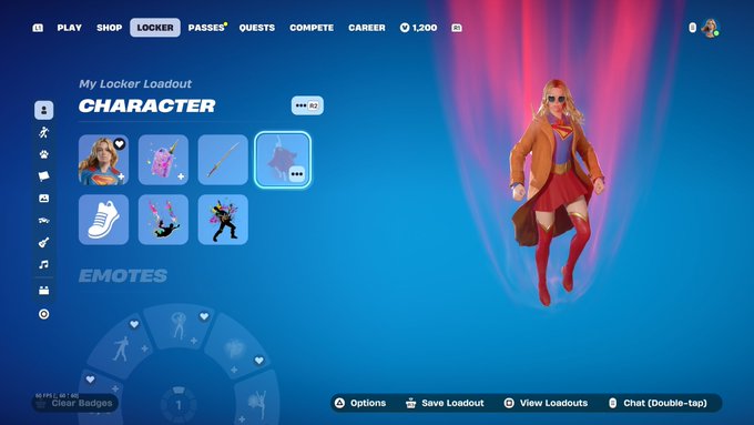 LEBATMAN1939's tweet photo. Day 6 of asking @Fortnite @FortniteStatus and @EpicTofuChris to allow the Superman (2025) and Supergirl outfits use the Daily Flight glider and the Kal-El's Cape glider. https://t.co/h8VDWUYT3g