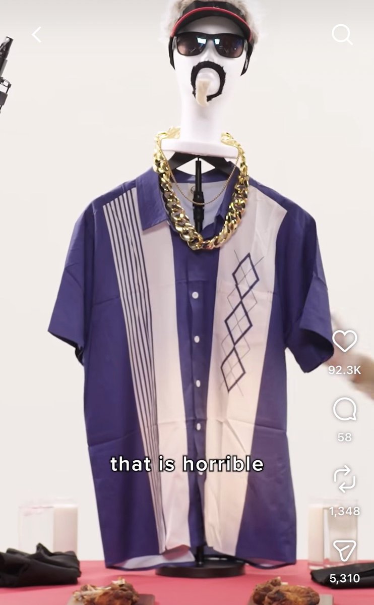 bjorkch0p's tweet photo. i got humbled earlier when i saw a reel from Hot Ones where Guy Fieri’s son had to dress like him and the shirt they brought out was the exact same shirt i had on but in blue https://t.co/TYADLD1t5w