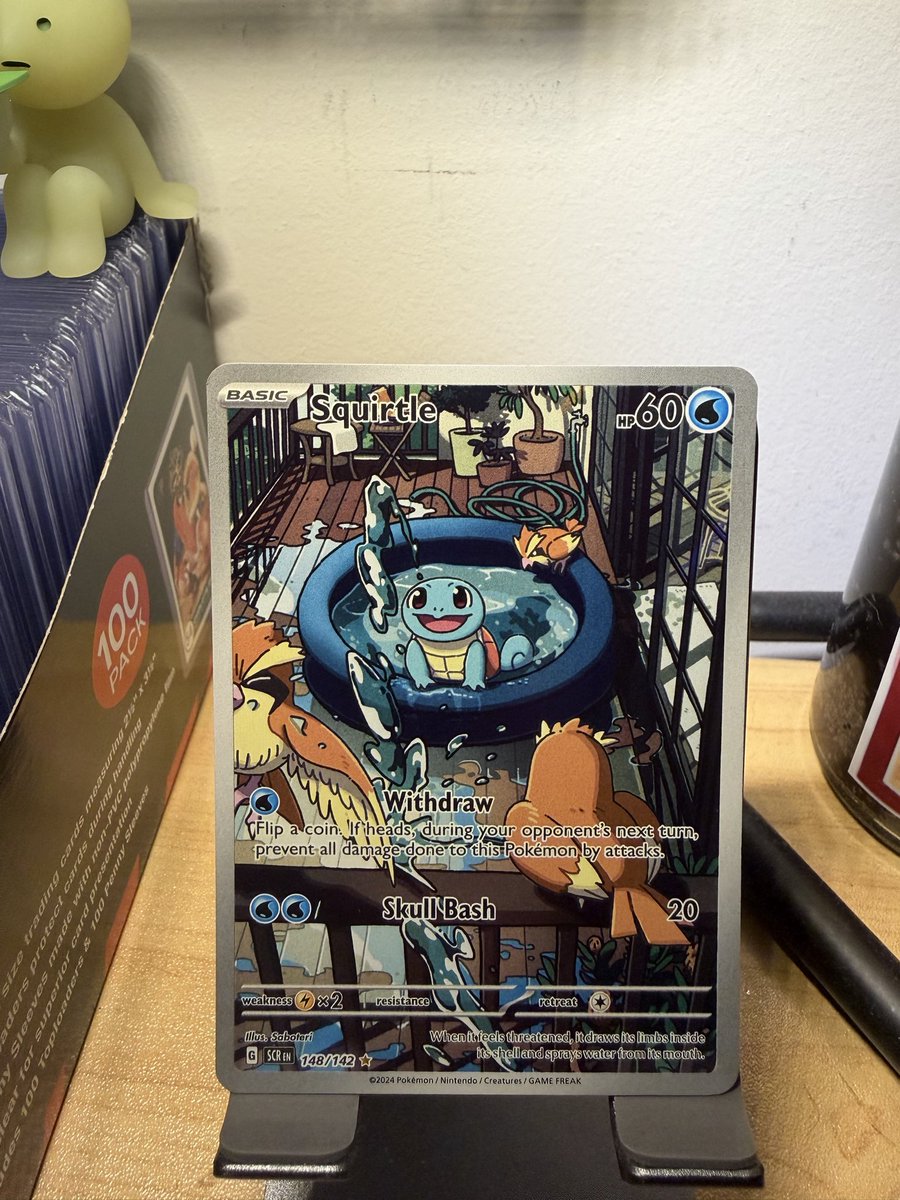 BasedCardGuy's tweet photo. Check out Pokemon TCG Squirtle 148/142 Sv07 Stellar Crown Illustration Rare Holo EN https://t.co/jDSyqsmcDB #eBay via @eBay #TBBReposts #TBBCrew #CardsForSale #Squirtle #StellarCrown #Pokemon #TCG https://t.co/l8kO8EEWQo