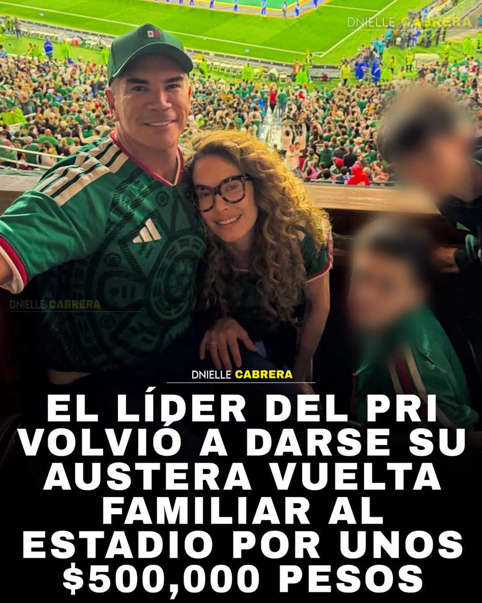 DnielleCabrera's tweet photo. 🚨🤔 OTRA VEZ AL MUNDIAL!

El líder vitalicio del PRI volvió a asistir a un partido del mundial, esta vez gastándose aproximadamente $500 mil pesos mexicanos 🤑 https://t.co/D3BsUYmbRg