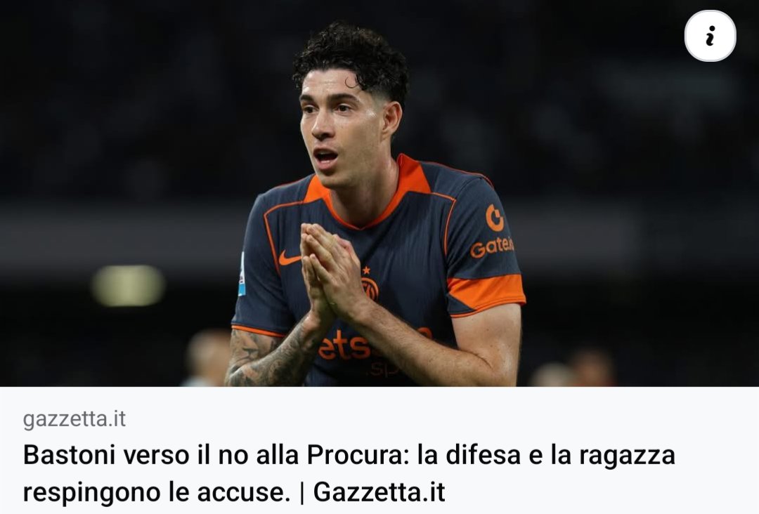 andreameli51's tweet photo. Ma cosa vuol dire "Bastoni verso il no alla Procura", che cazzo è una squadra che lo vuole comprare? https://t.co/I5bMSnZM6P