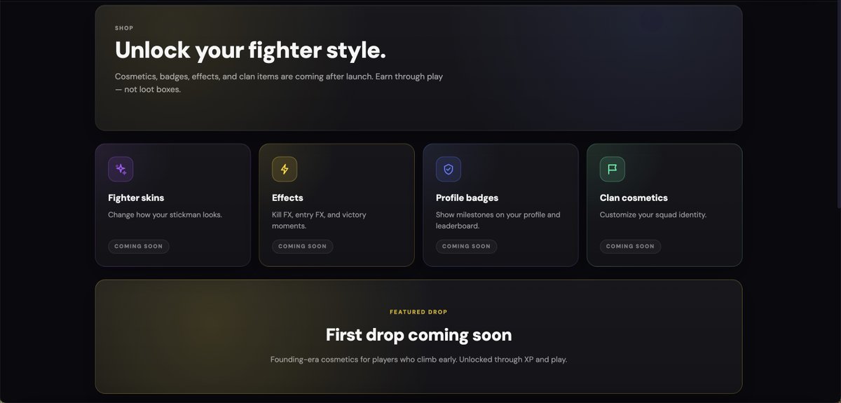 playknockoutgg's tweet photo. Knockout cosmetics >>> NFT's
Shop feature coming soon? 
Custom cosmetics for you adn your clan?
