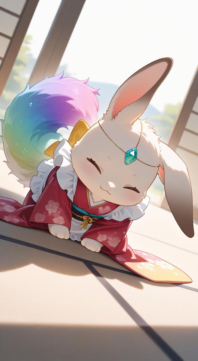 虹色ウサギさん おはよう御座います！