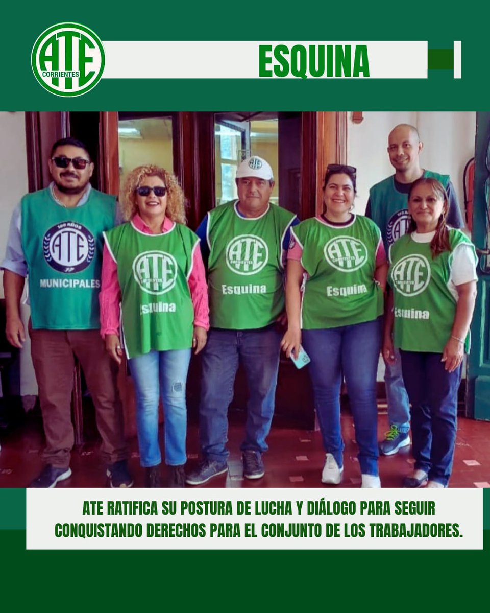 Ate_Corrientes's tweet photo. La mesa de diálogo con el Intendente continúa abierta y en estado de alerta, con el objetivo firme de avanzar en nuevas instancias de revisión salarial que garanticen una mejora real en el ingreso de las familias municipales. https://t.co/WKDhVtA4Nd