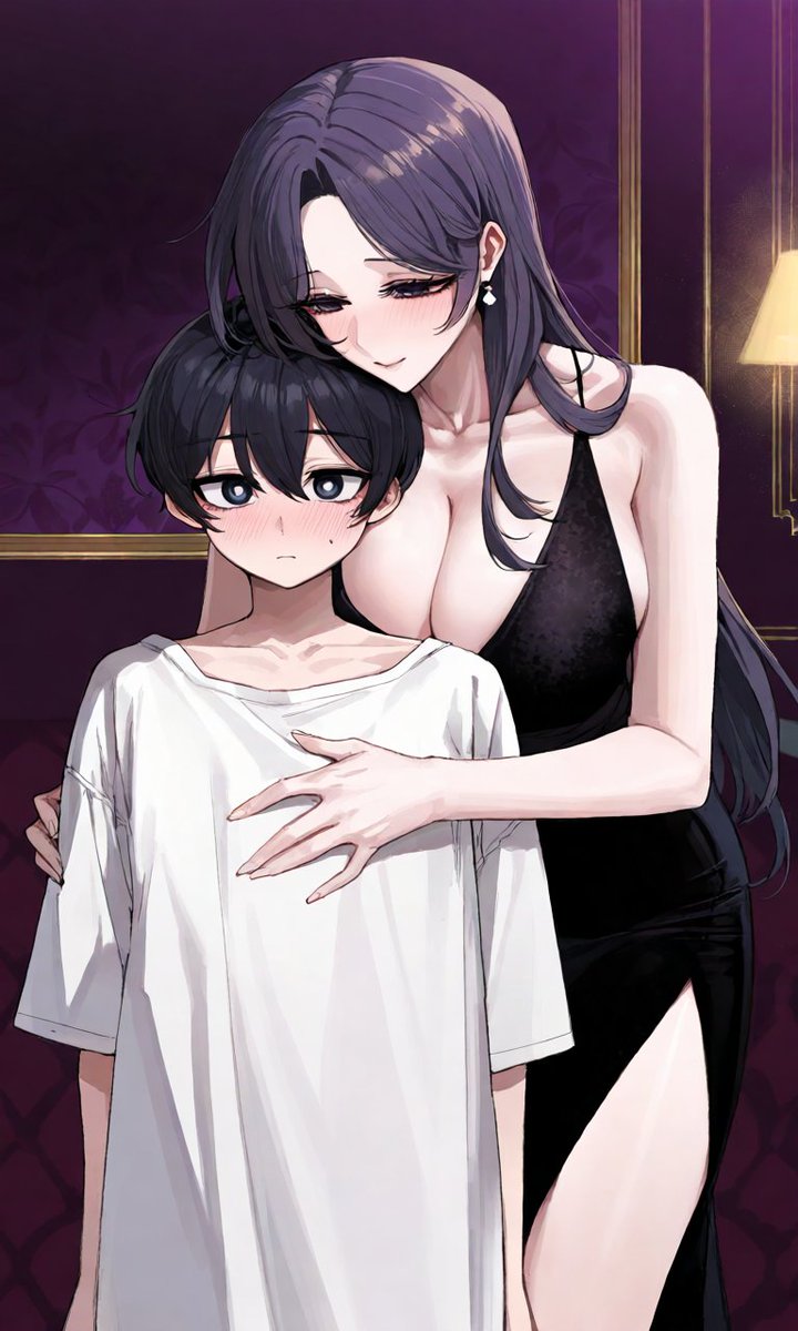 SirenSeed69's tweet photo. #Hentai #NSFW #Ecchi #Smut #OneeSan #Shota #AgeDifference #TallGirl #ShortBoy
#BigBreasts #BreastPress #SeductiveWoman #BlushingBoy #EmbarrassedBoy #HuggingFromBehind
#BlackDress #SlitDress #AnimeGirl #AnimeBoy #LuxuryBedroom https://t.co/OLxJuDUo2t