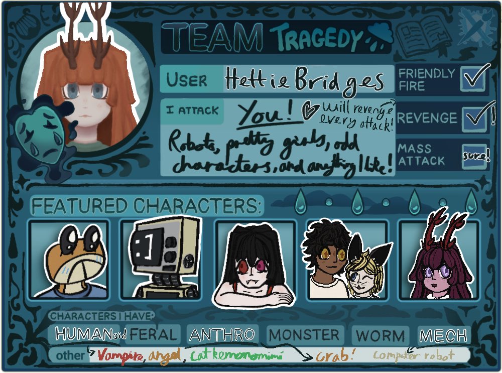 HettieBridges 🦌🌿💖 Team Tragedy! (@Hettie_Bridges) / Posts / X