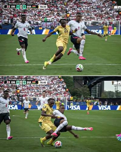 KunalKriplani's tweet photo. #fifa #Fifaworldcup

No touch on the ball by England defender - Ghana not given a penatly.
Ref on the game? Same as the one who awarded Belgium a goal today vs Senegal, Said Martinez.

I can this BS.
#BelSen https://t.co/RGkQyk3xxT