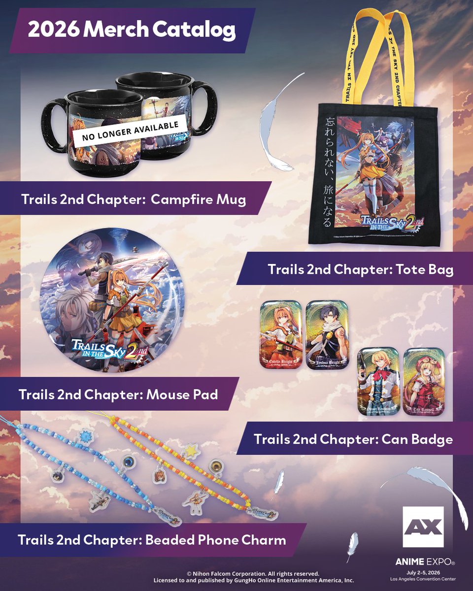 GungHo_America's tweet photo. An update to the #Trails2ndChapter merch menu at #AX2026.

Due to manufacturing complications, the Campfire Mug will no longer be available for purchase. We appreciate your understanding and apologize for any inconvenience this may cause. https://t.co/kwE8HxETi0