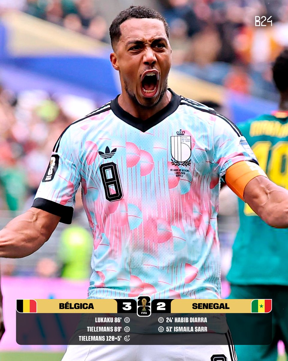 B24PT's tweet photo. Bélgica vence nos descontos do prolongamento e está nos oitavos de final! https://t.co/vi9MIG6hSU