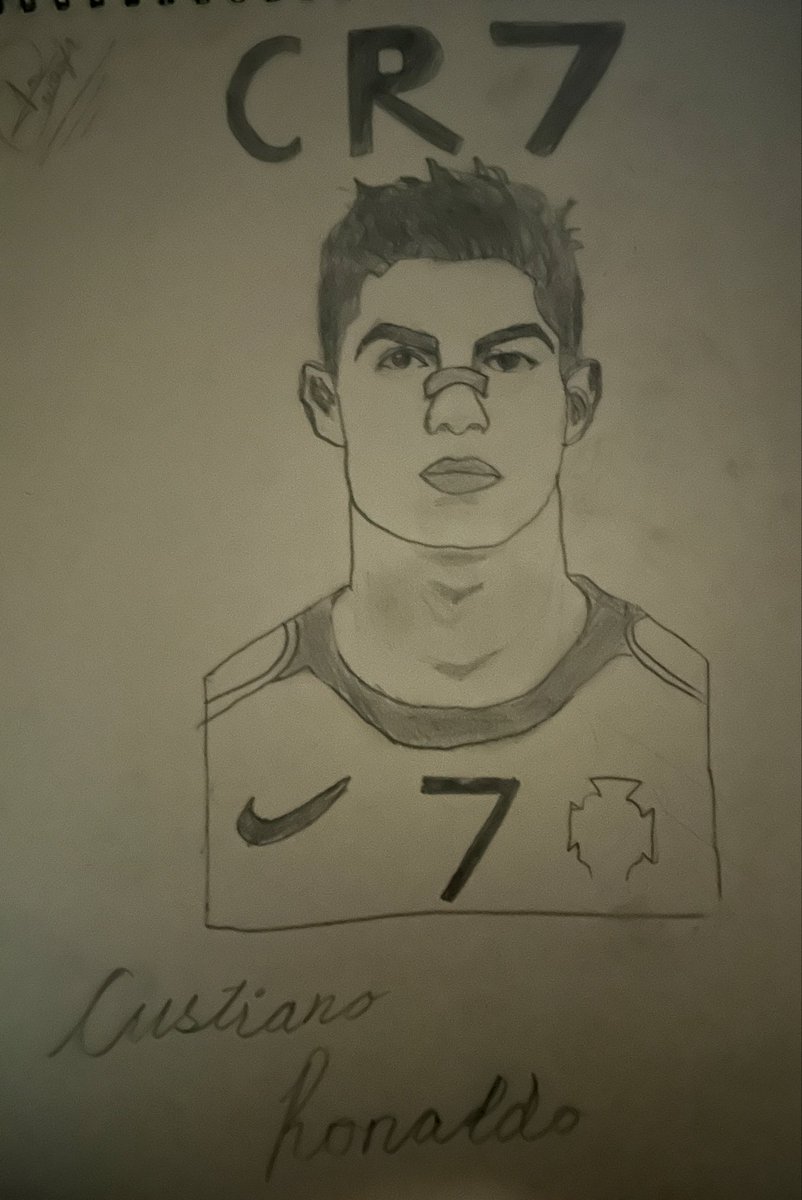 nkwazeer's tweet photo. 🐐🇵🇹 My 11-year-old daughter’s first-ever detailed pencil sketch — 2 hours of hard work, made with love for her all-time favorite, the GOAT @Cristiano!

So proud of her ✍️🔥

#CR7 #CristianoRonaldo #Portugal #KidArtist #ProudDad https://t.co/ioYal9BRVZ