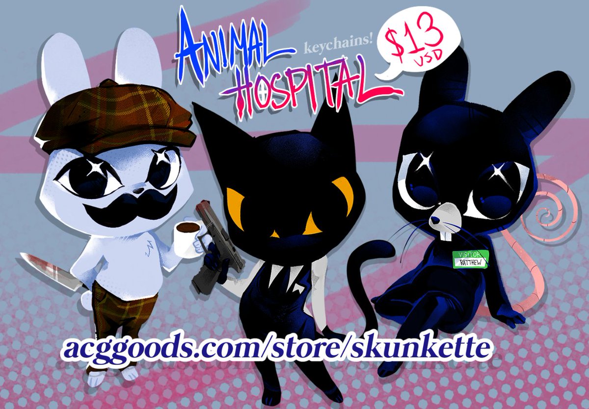 skunkitta's tweet photo. animal hospital keychains up on my acggoods !! check them out !! YAYAYAY !!!

🔗 https://t.co/a8GLzcaxow

#animalhospital #acggoods https://t.co/ApaiDUV1H2