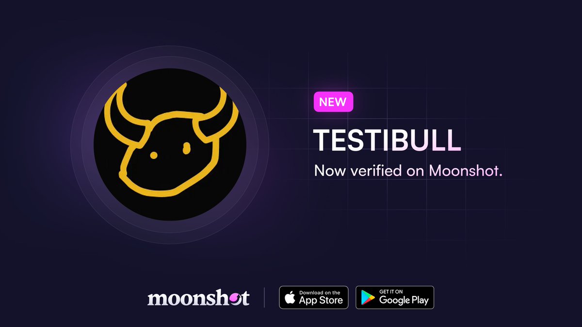 moonshot's tweet photo. testibull ($TESTIBULL) is now verified on Moonshot. https://t.co/tuP3VK9dM3