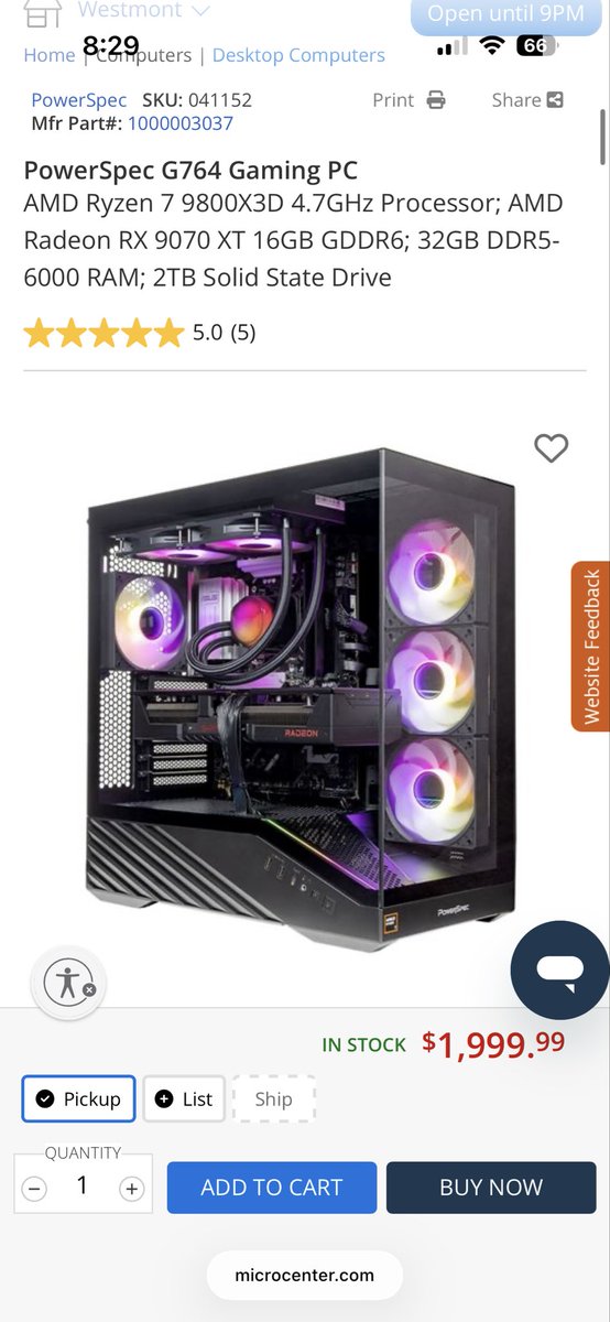 trophyjoey's tweet photo. @paulmccuckney @Iovedeathpeace @BurgerLesbian I just got this which has better hardware than current gen Xbox/PS and will be able to handle 120+ fps 4k gaming AAA titles into the 2030s

And I get $200 cash back w/ my credit card lol https://t.co/W6gGP1YOBV