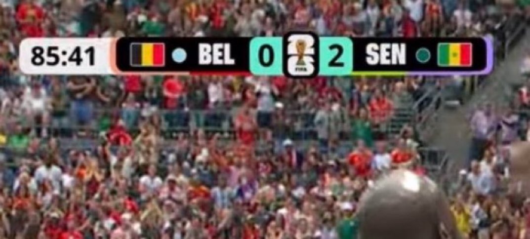 JuannDis's tweet photo. Senegal ganaba 2-0 en el min 85. Lukaku descontó a los 86 y el arquero senegalés tuvo un error que terminó regalándole el gol a Tielemans para el 2-2. Sobre el final del TE, la falta de Cámara y el penal para los belgas, que ganaron 3-2. Pocas veces vi un resultado tan injusto. https://t.co/lKpT7xWCYX