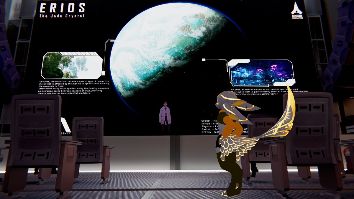 SolaritheAvali's tweet photo. Thought I was just testing a game, but no one told me I'd be in it! My mission: Head to a planet called Erios, I wasn't told why but there's no turning back now. Took a cart to a gigantic ship, and now I'm all alone, completely terrified.

To be continued..

#Avali #Furry #VRChat https://t.co/mFw1U0Zjmz