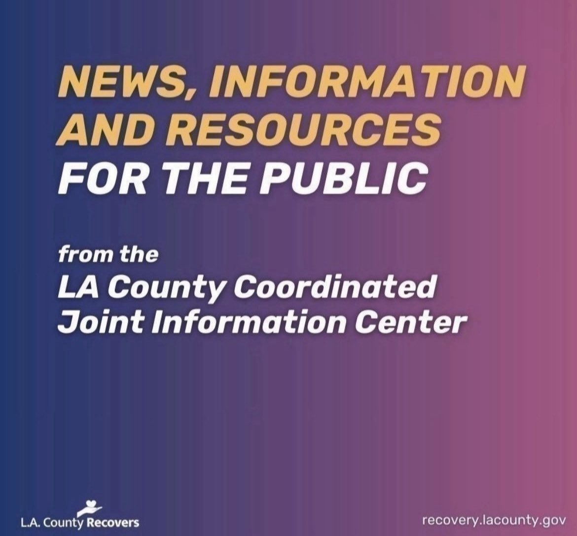 CountyofLA's tweet photo. Get the latest wildfire recovery news, information and resources: 

https://t.co/NZQZgMXdRA https://t.co/e2DYnWUyn5