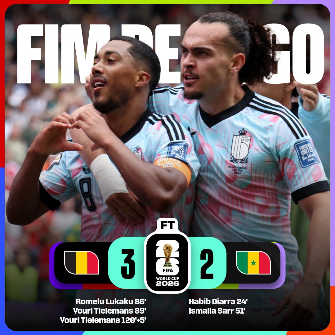 fifaworldcup_pt's tweet photo. Bélgica vence com virada incrível na prorrogação e garante a vaga na próxima fase. 🇧🇪

#CopadoMundoFIFA
