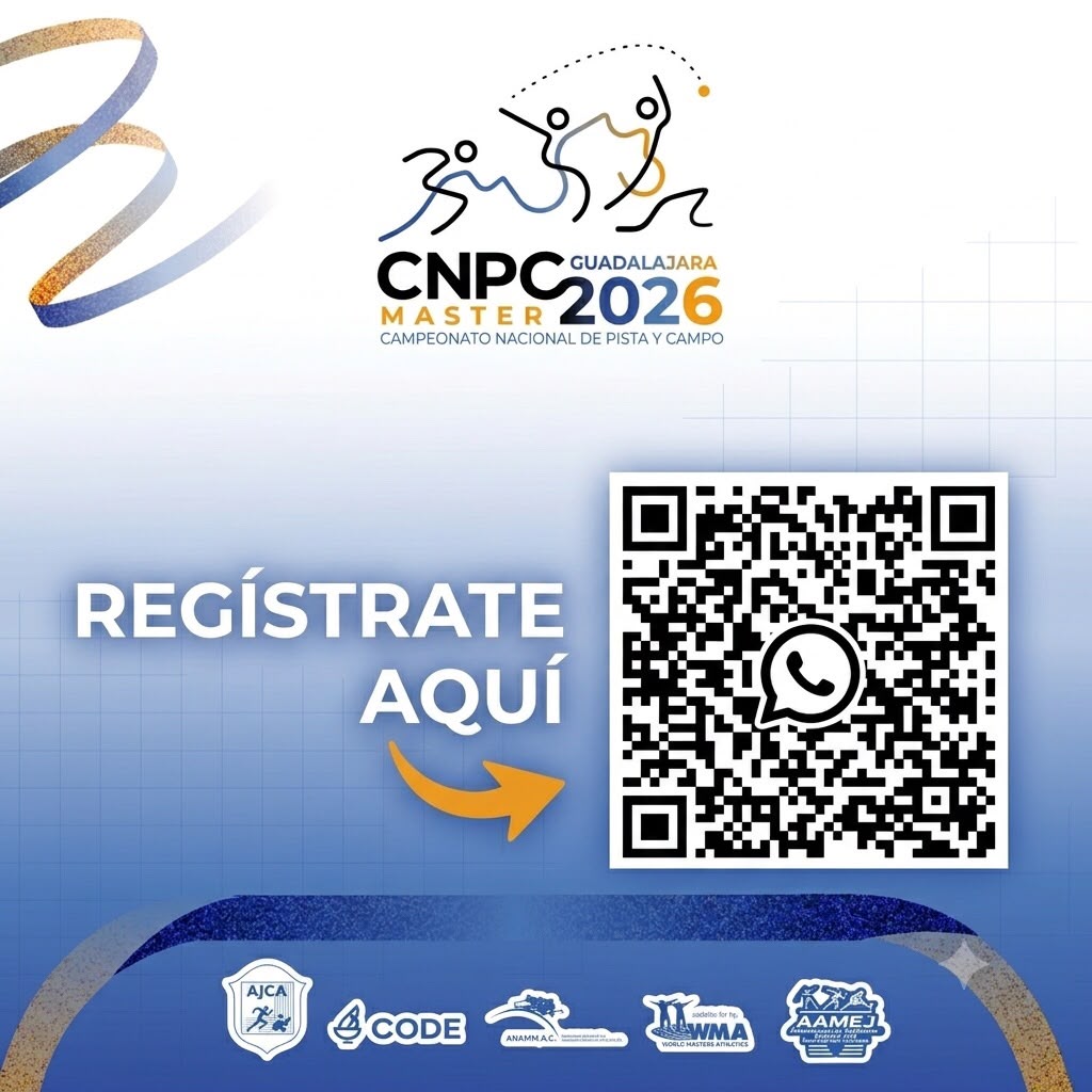 revistapodium's tweet photo. ¡NACIONAL DE ATLETISMO MÁSTER, SE ACERCA LA FECHA!

Los atletas máster y sub - máster nacionales y extranjeros, vuelven al estadio para desafiar sus metas y reclamar la gloria del podio, en el “Campeonato Nacional de Atletismo Máster de Pista y Campo Guadalajara 2026”. https://t.co/WZSahMFVtx