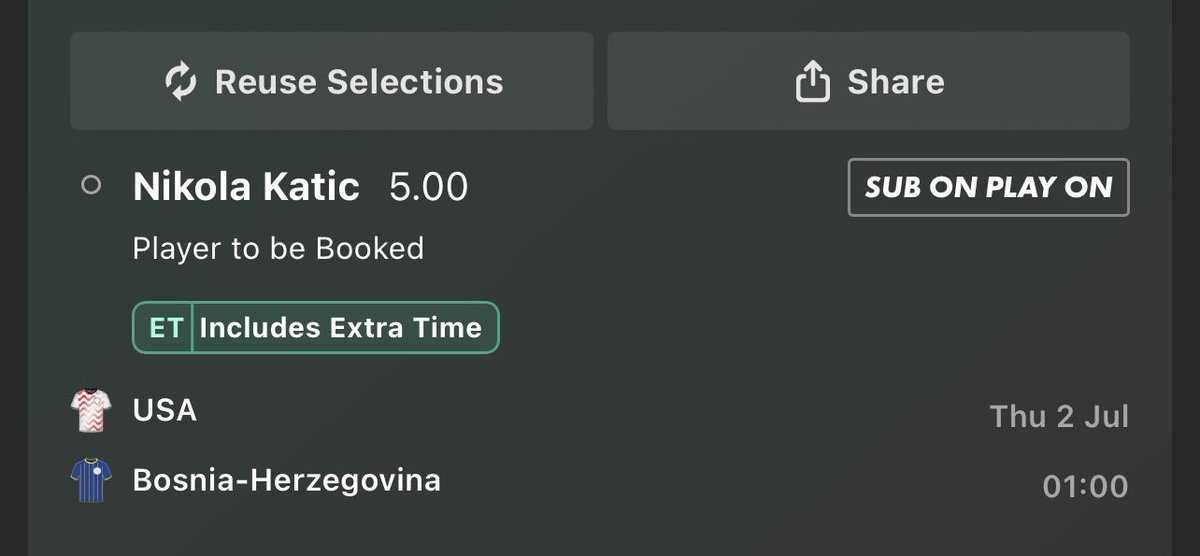 ChappersCards's tweet photo. 🇺🇸 USA vs Bosnia 🇧🇦 

Cards have been absolutely awful today aswell but i fancy all of these 4 and i feel this could be a feisty one. Already know Kolasinac will be the only one booked as hes the only i havent taken single 😂

Come on 🤞🏼

1U Singles
0.25 Treble https://t.co/LUyZRURAGP