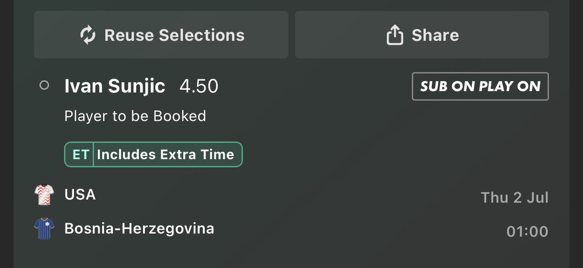 ChappersCards's tweet photo. 🇺🇸 USA vs Bosnia 🇧🇦 

Cards have been absolutely awful today aswell but i fancy all of these 4 and i feel this could be a feisty one. Already know Kolasinac will be the only one booked as hes the only i havent taken single 😂

Come on 🤞🏼

1U Singles
0.25 Treble https://t.co/LUyZRURAGP